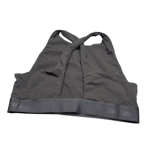 Auden Womens Size Medium Bralette Unlined Crossback Pullover Black New - Picture 2 of 11